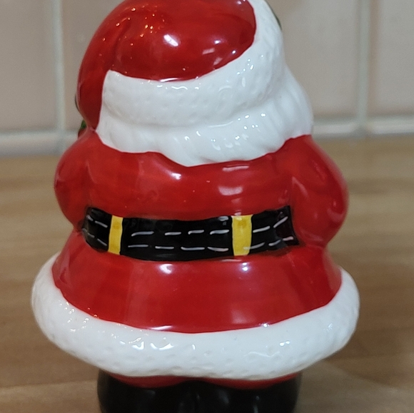 Vintage  Giftcraft Ceramic Santa Salt & Pepper Shakers 1995 Andrew Baron Design - Picture 7 of 10